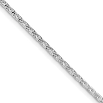 Sterling Silver Rhodium-plated Diamond-cut Round Spiga Chain, 16 x 2.15mm