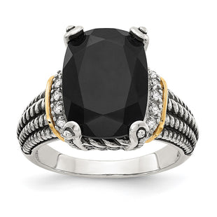 14k/Silver Two-Tone Rings Style QTC1205 - Classique Jewelry Inc.