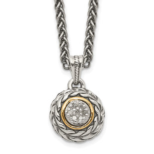 14k/Silver Two-Tone Pendants Style QTC653 - Classique Jewelry Inc.