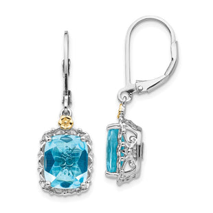 14k/Silver Two-Tone Earrings Style QTC793 - Classique Jewelry Inc.
