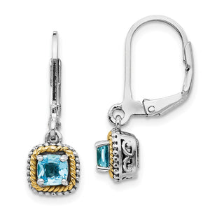 14k/Silver Two-Tone Earrings Style QTC800 - Classique Jewelry Inc.