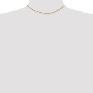 14K Diamond-cut Quadruple Rope Lobster Clasp Chain (Style QTR014-14)