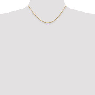14K Diamond-cut Quadruple Rope Lobster Clasp Chain (Style QTR014-16)
