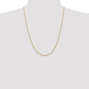 14K Diamond-cut Quadruple Rope Lobster Clasp Chain (Style QTR014-24)