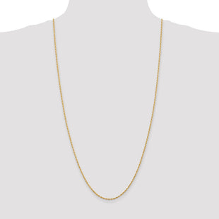 14K Diamond-cut Quadruple Rope Lobster Clasp Chain (Style QTR016-30)