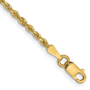 14K Diamond-cut Quadruple Rope Lobster Clasp Chain (Style QTR016-7)