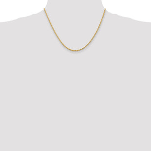 14K Diamond-cut Quadruple Rope Lobster Clasp Chain (Style QTR018-18)