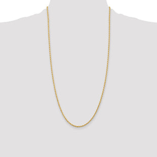 14K Diamond-cut Quadruple Rope Lobster Clasp Chain (Style QTR018-28)