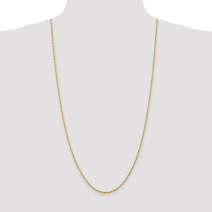 14K Diamond-cut Quadruple Rope Lobster Clasp Chain (Style QTR018-30)