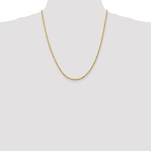 14K Diamond-cut Quadruple Rope Lobster Clasp Chain (Style QTR021-22)
