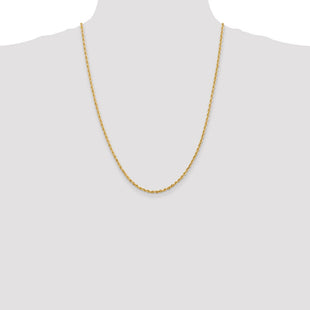 14K Diamond-cut Quadruple Rope Lobster Clasp Chain (Style QTR021-24)