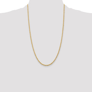 14K Diamond-cut Quadruple Rope Lobster Clasp Chain (Style QTR021-26)