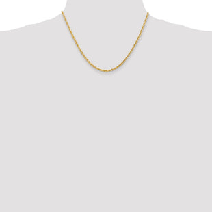 14K Diamond-cut Quadruple Rope Lobster Clasp Chain (Style QTR023-18)