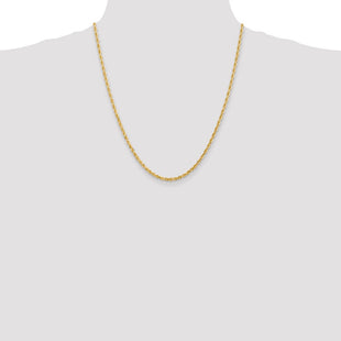 14K Diamond-cut Quadruple Rope Lobster Clasp Chain (Style QTR023-22)