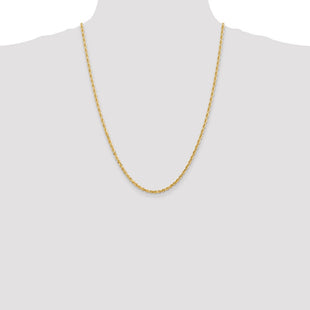 14K Diamond-cut Quadruple Rope Lobster Clasp Chain (Style QTR023-24)