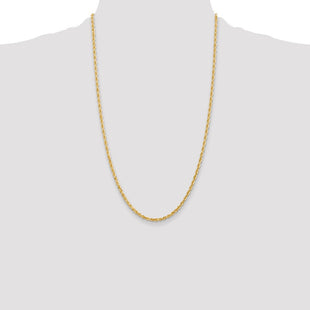 14K Diamond-cut Quadruple Rope Lobster Clasp Chain (Style QTR023-26)