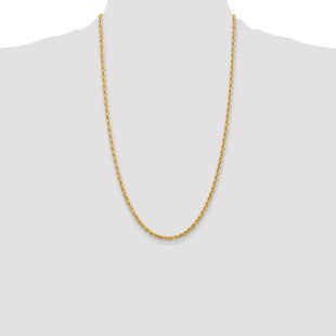 14K Diamond-cut Quadruple Rope Lobster Clasp Chain (Style QTR025-26)