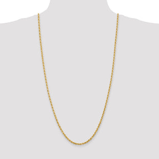 14K Diamond-cut Quadruple Rope Lobster Clasp Chain (Style QTR025-30)