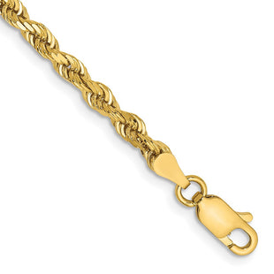14K Diamond-cut Quadruple Rope Lobster Clasp Chain (Style QTR025-7)