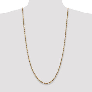 14K Diamond-cut Quadruple Rope Lobster Clasp Chain (Style QTR030-30)