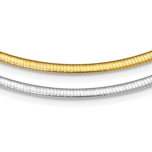 Sterling Silver Flash Gold-plated Reversible Cubetto Chain (Style QUF45-16)