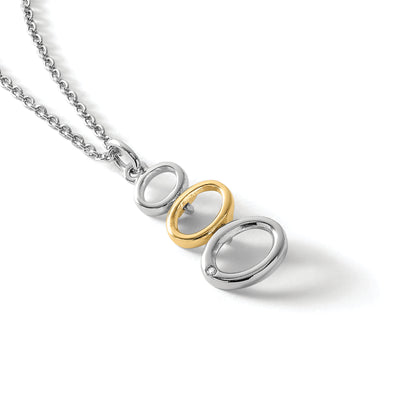 White Ice Sterling Silver Rhodium-plated Gold-tone Diamond Necklace with Extender, 20 x 10mm