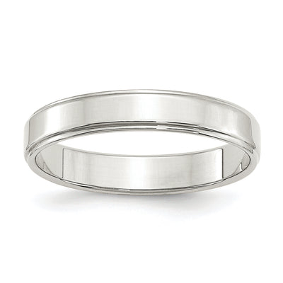 Sterling Silver Flat with Step Edge Band