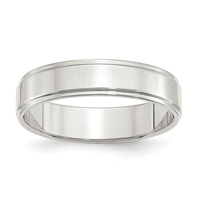 Sterling Silver Flat with Step Edge Band