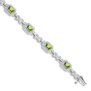 Sterling Silver Bracelets Style QX842PE - Classique Jewelry Inc.