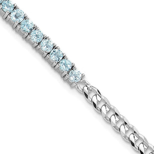 Sterling Silver Chain Bracelets Style QX998BT - Classique Jewelry Inc.