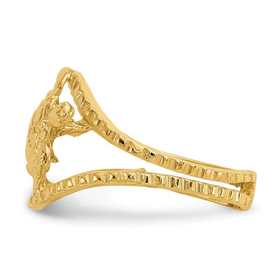14K Turtle Toe Ring