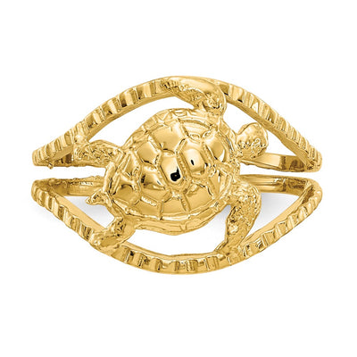14K Turtle Toe Ring