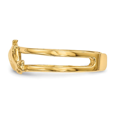 14K Dolphins Toe Ring
