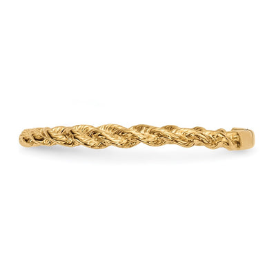 14K Polished Twisted Rope Ring