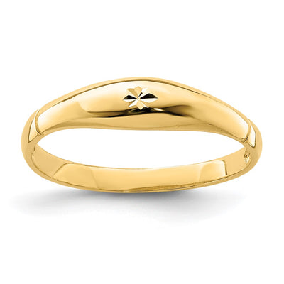 14K D/C Band Ring