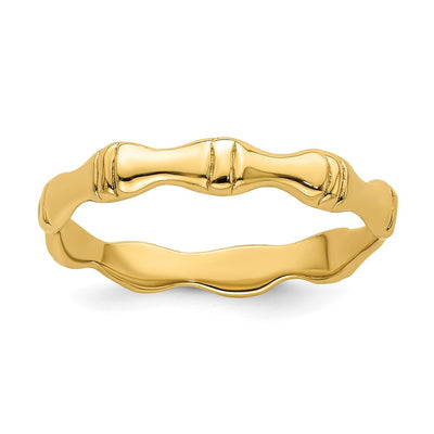14K Polished Bamboo Band