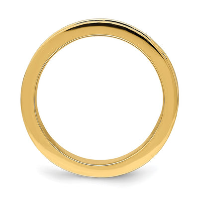 14K Two Tone Claddagh Band