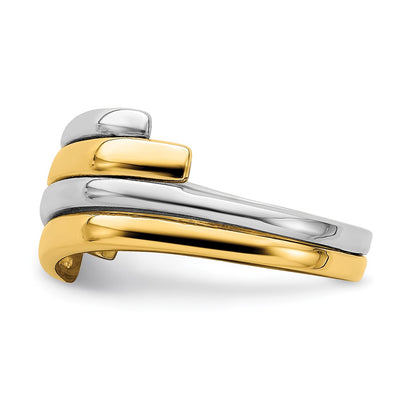 14K Two-Tone Crossover Band