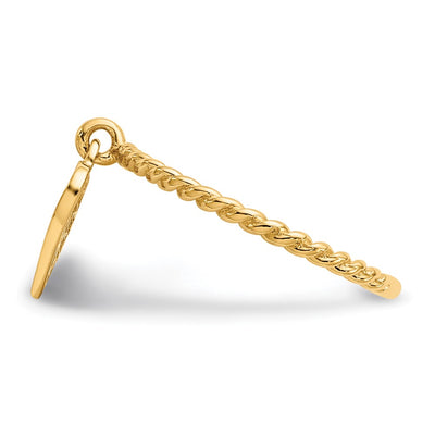 14K Dangle Heart Ring