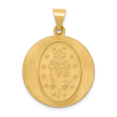 14K Saint Christopher Medal Hollow Pendant, 37 x 21mm
