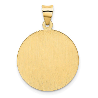 14K Saint Christopher Medal Hollow Pendant, 32 x 22.75mm