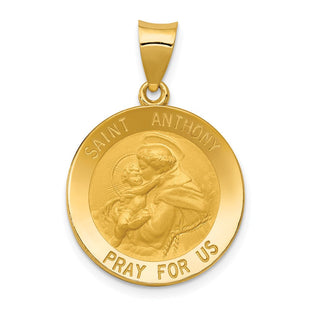 14k Saint Anthony Medal Hollow Pendant (Style REL146)