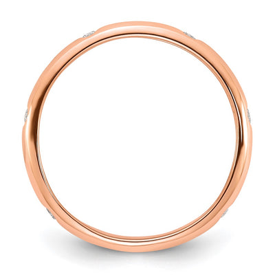 14K Rose Gold 6-stone Diamond Band