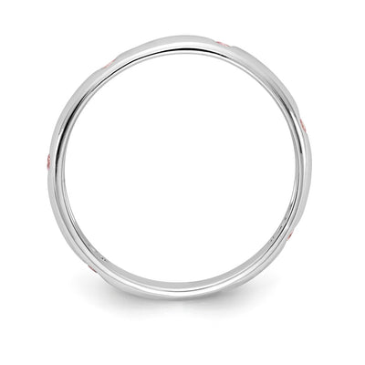 14K White Gold 6-stone Pink Sapphire Band