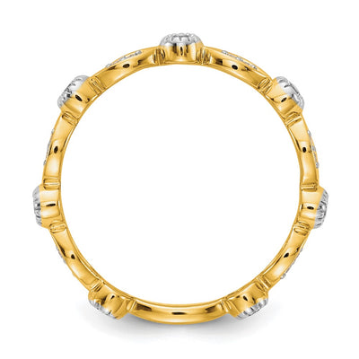 14K Diamond Fancy Band