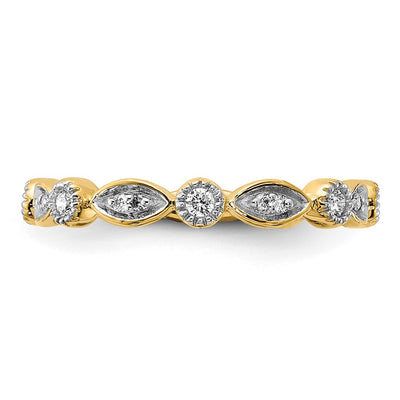 14K Diamond Fancy Band