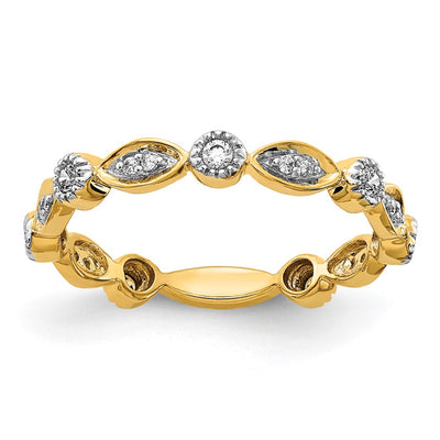 14K Diamond Fancy Band