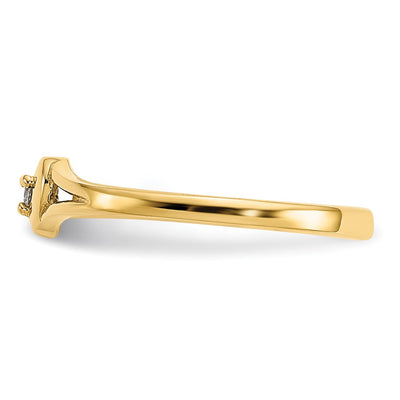 14K . Diamond Heart Toe Ring