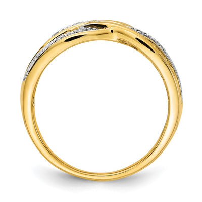 14K Rhodium Diamond Ring