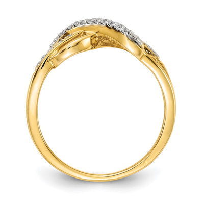 14K Diamond Infinity Symbol Ring